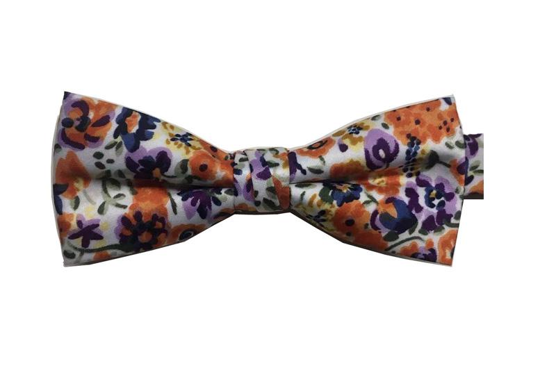 EXBO21011 MultiColour Flower Polyester Printed Trendy Bow Tie