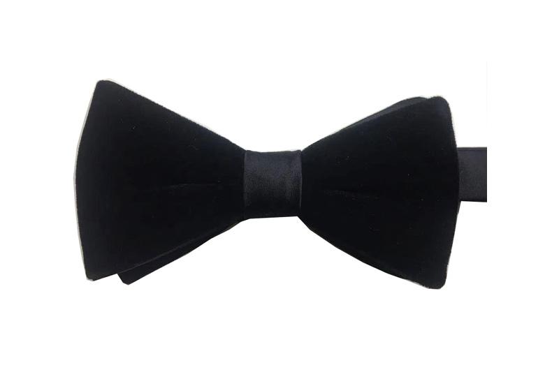 EXBO21016 Black Polyester Classical Ceremony Bow Tie