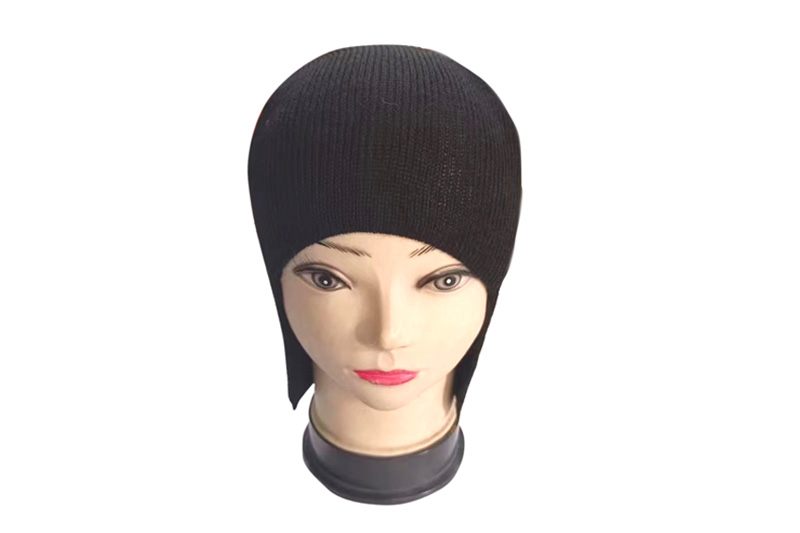 EXBE23000 Black Acylic Wearable Inside a Helmet knit Hat