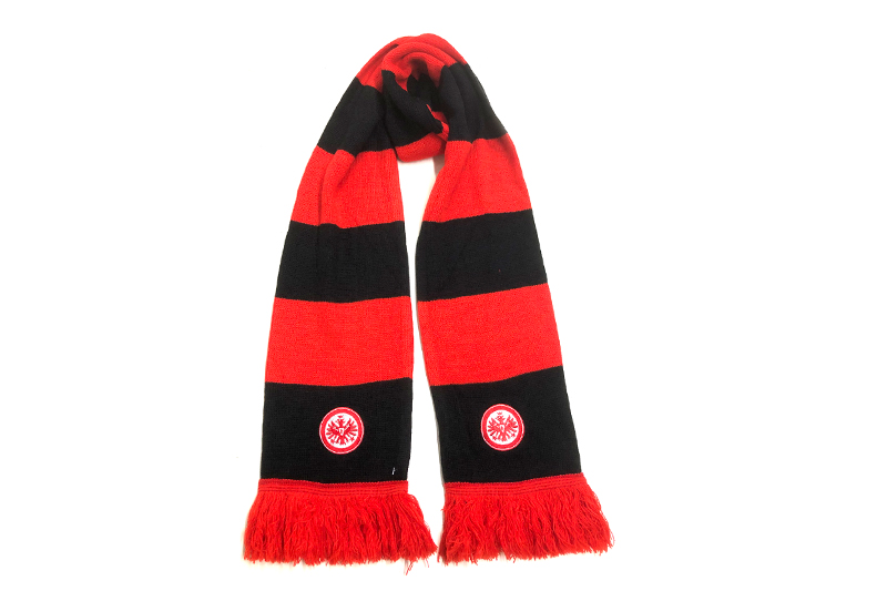 EXSP23010 Red Black Acylic Comfort Knit Sports Scarf