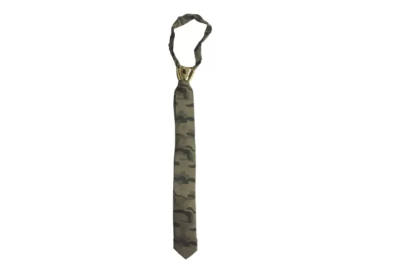 EXTIE21010 Green Camouflage Silk  Luxury Fashion Tie