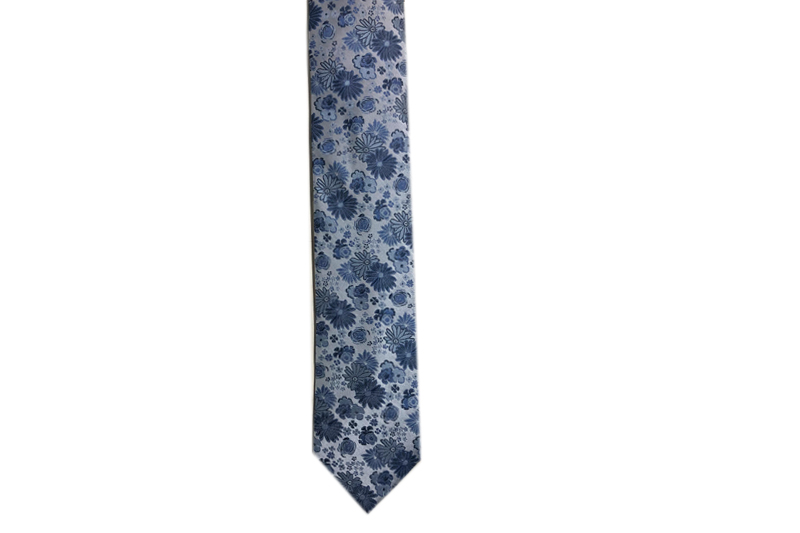 EXTIE21015 Blue Light Grey Silk Fashion Neckties