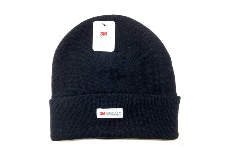 EXBE2303m Navy Black Acylic Polyester 3M Thermical Knit Beanie