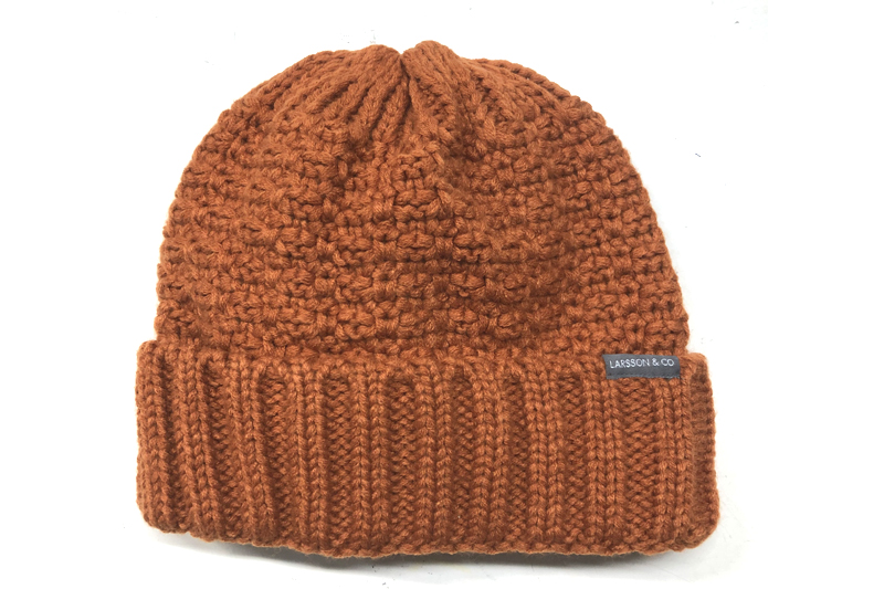 EXKH23004 Rust Acylic Classical Knit Hat