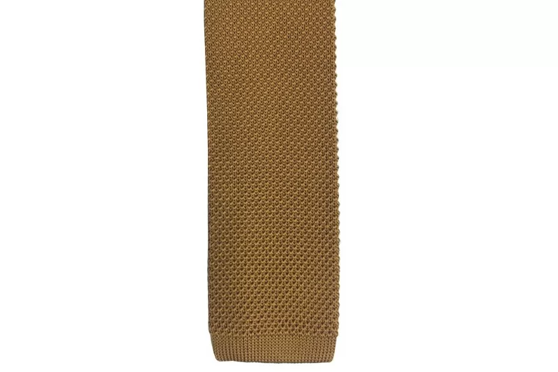 EXTIE21005 Khaki Polyester Classical Fashion knit Tie