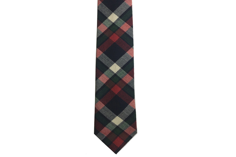 EXTIE21007 Tartan Multicolour Wool Classical Slim Tie