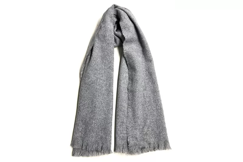 EXWS21003 Grey Melange Acrylic Pure Comfort Woven Scarf