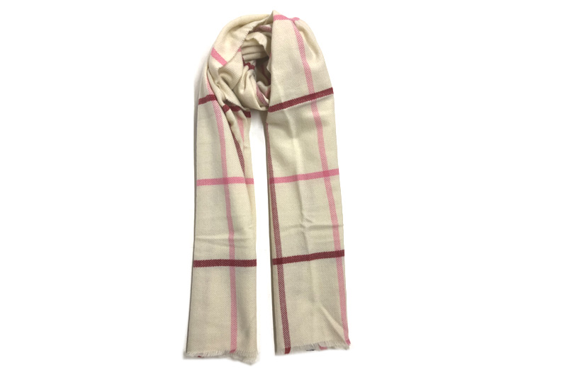 EXWS23007 Beige Polyester Acrylic Comfort Fashion Woven Scarf